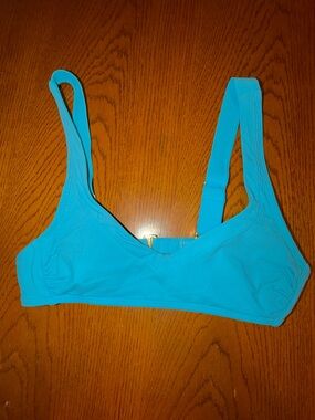 Xhilaration Turquoise Ribbed Bikini Top